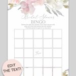 Blush Floral Printable Bridal Shower Bingo | Free Printables   Free Printable Bridal Shower Bingo