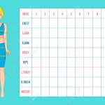Body Measurement Tracking Chart Layout. Blank Weight Loss Chart   Free Printable Weight Loss Tracker Chart