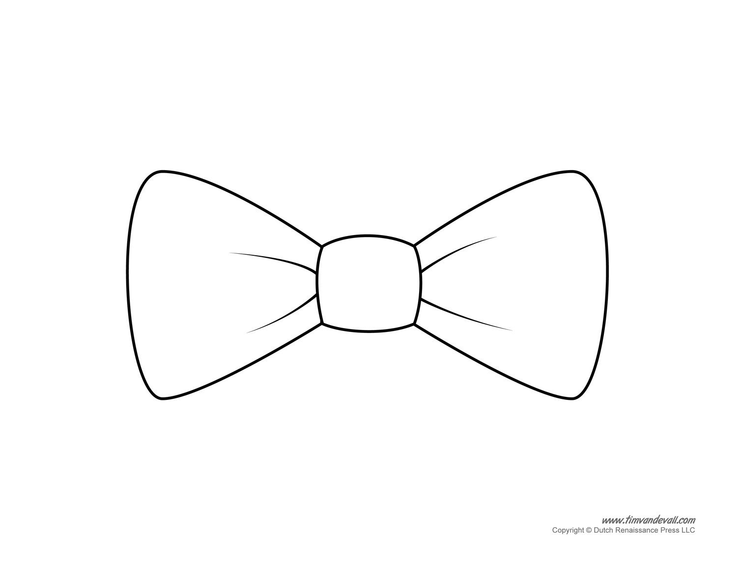 Bow Tie Drawing | Paper Bow Tie Templates |Bow Tie Printables - Free Bow Tie Template Printable
