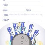 Bowling Party Invitations Free Printable | Party Invitation Card In   Free Printable Bowling Birthday Party Invitations