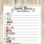 Bridal Shower Pictionary Emoji Game. Bridal Shower Game | Shower   Wedding Emoji Pictionary Free Printable