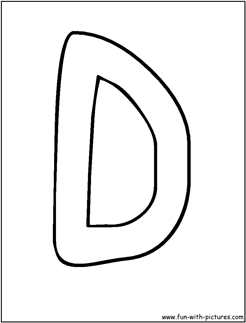 Bubble Letters D Coloring Page | Alphabet | Lettering, Bubble Letter ...