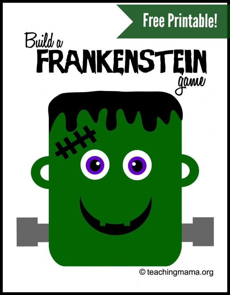 Build A Frankenstein Game | Teaching Mama&amp;#039;s Posts | Halloween Games - Roll A Monster Free Printable