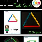 Building Shapes Stem Cards | Homeschool | Kindergarten Stem   Free Printable Kindergarten Task Cards