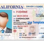 California Driver License Template. Open California Psd File With   Free Printable Fake Drivers License