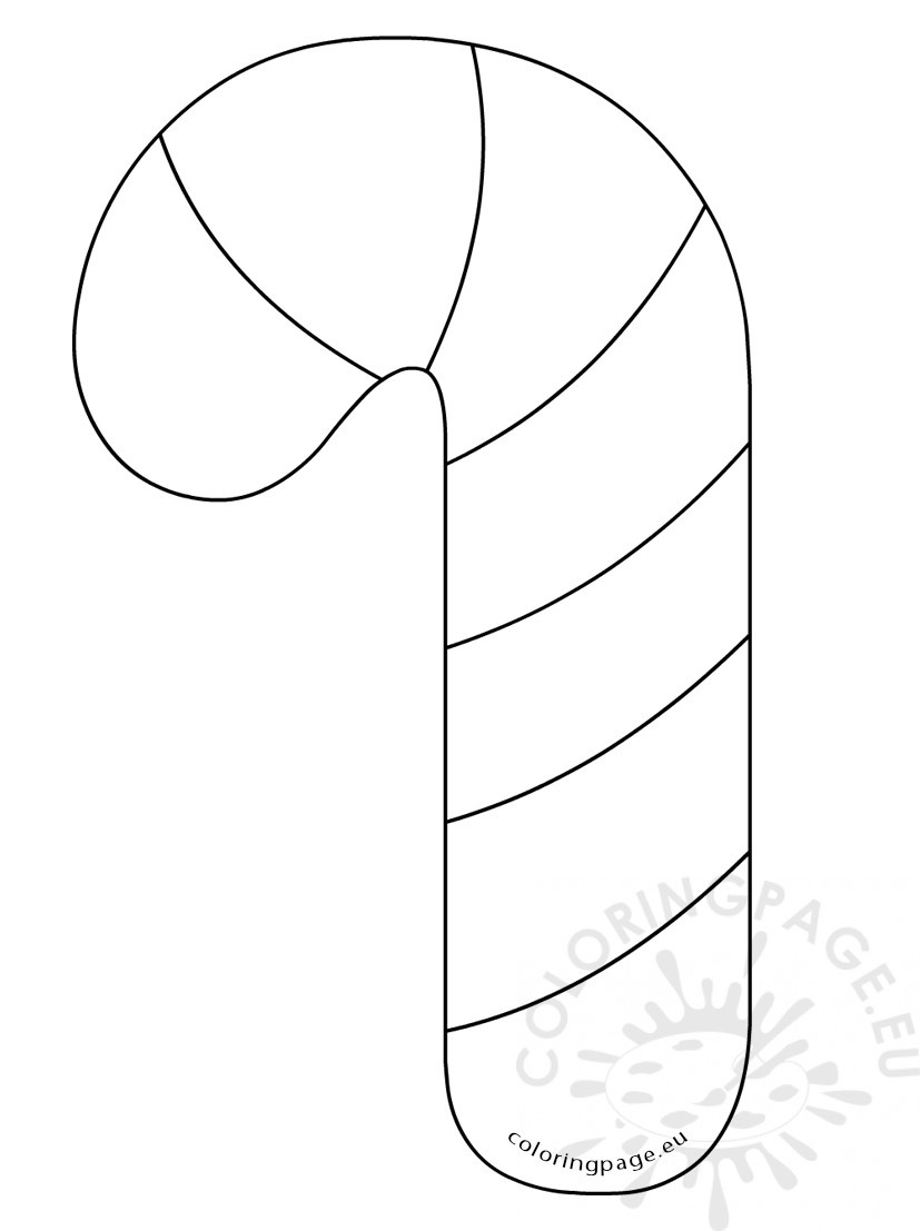 Candy Cane Template Printable – Coloring Page - Free Printable Candy Cane