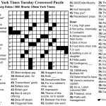 Canonprintermx410: 26 Fresh Free La Times Crossword   New York Times Crossword Printable Free