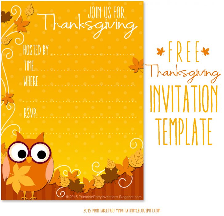 Free Printable Thanksgiving Invitations