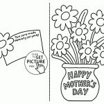 Card With Flowers For Mothers Day Coloring Page For Kids, Coloring   Free Printable Mothers Day Coloring Cards