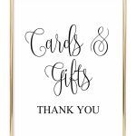Cards And Gifts Wedding Sign   Chicfetti   Free Printable Cards