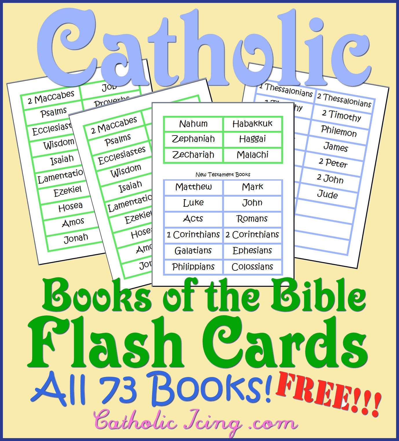 Catholic Books Of The Bible Resources For Kids- Song, Free - Free Printable Catholic Mass Book