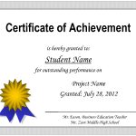 Certificate Of Achievement Template   Free Printable Certificates Of Accomplishment