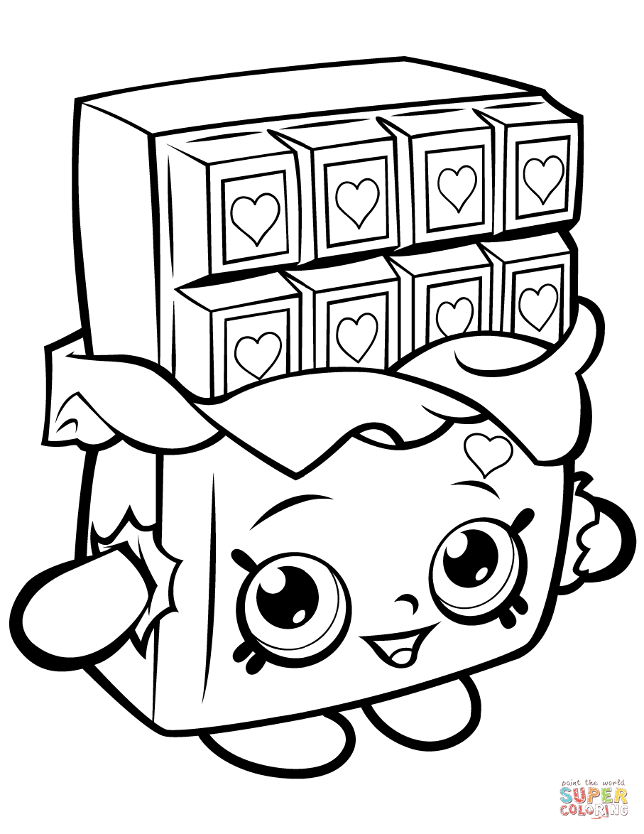 Chocolate Cheeky Shopkin Coloring Page | Free Printable Coloring - Shopkins Coloring Pages Free Printable
