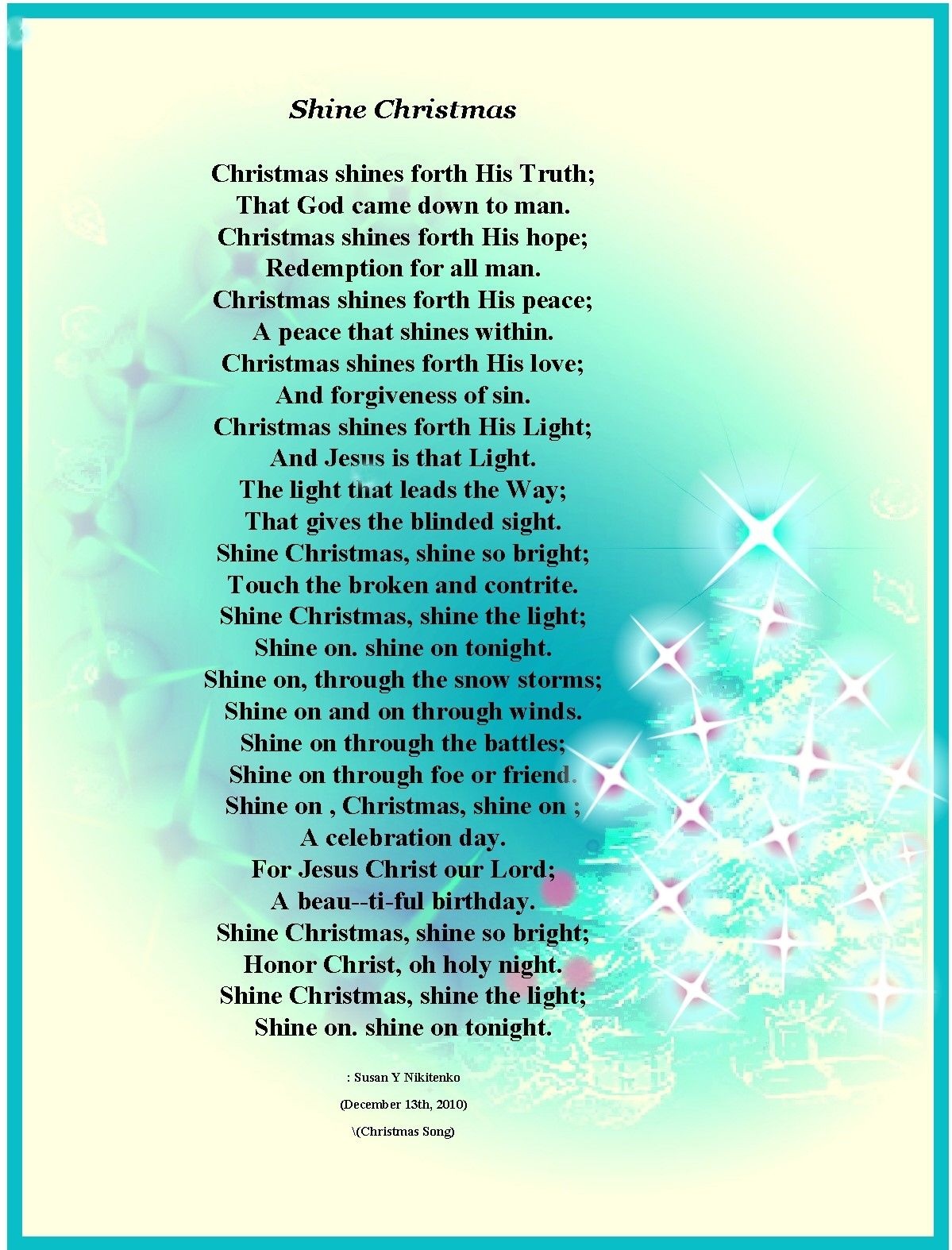 Christian Christmas Poems About Angels | Christian Images In My - Free Printable Christian Christmas Poems