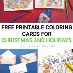 Christmas And Holiday Cards   Free Printable Coloring Cards   Christmas Cards For Grandparents Free Printable