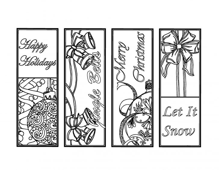 Christmas Coloring Pages Mistletoe Christmas Bookmarks To Color - Free ...