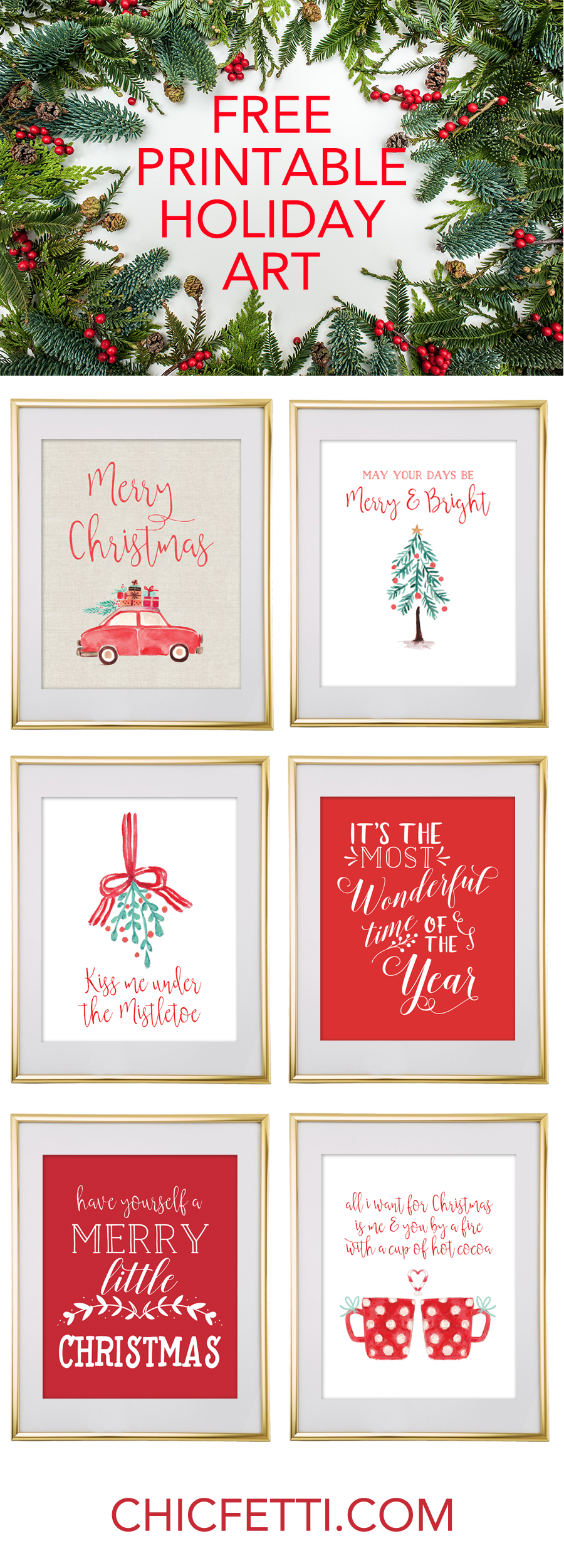 Christmas Free Printable Wall Art | Free Printables - Free Printable - Free Printable Christmas Art
