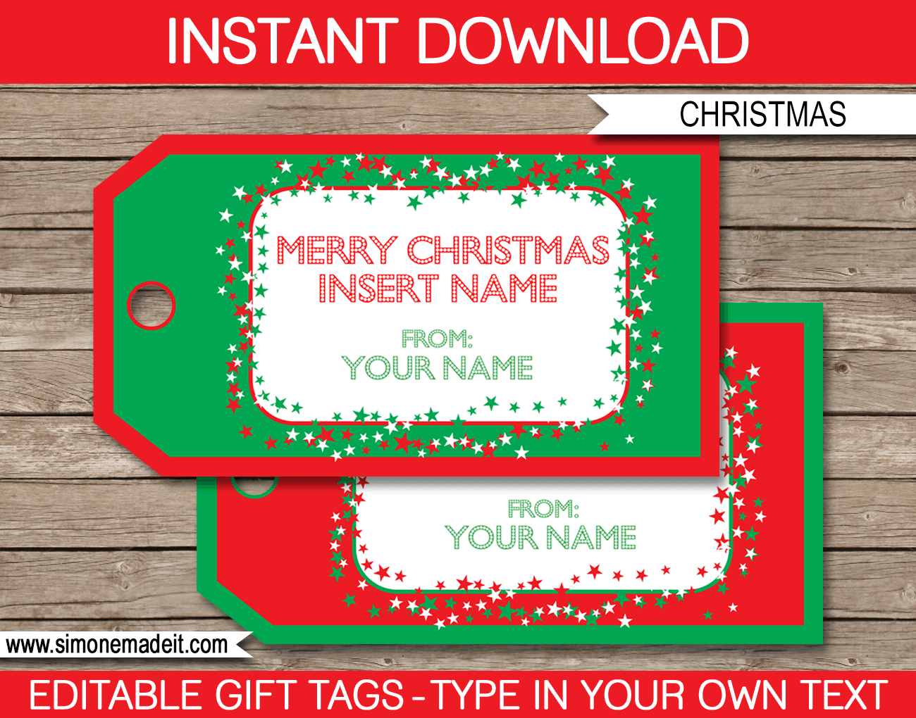 Free Printable Editable Christmas Gift Tags Free Printable