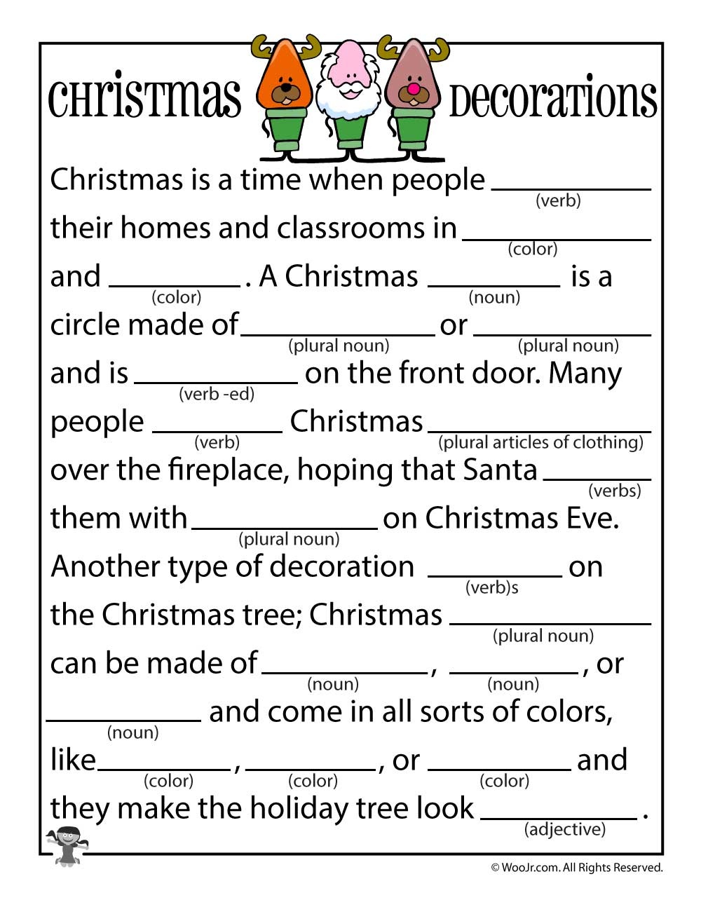 Christmas Mad Libs | Woo! Jr. Kids Activities - Free Printable Mad Libs