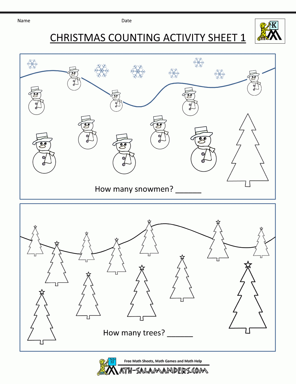 Christmas Math Activities - Free Printable Christmas Worksheets For Third Grade