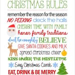 Christmas Rules Free Printable   Christmas Rules Sign   Free Printable Christmas Pictures