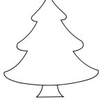 Christmas Tree. Christmas Tree Printable: Coloring Pages Plain   Free Printable Christmas Tree Template