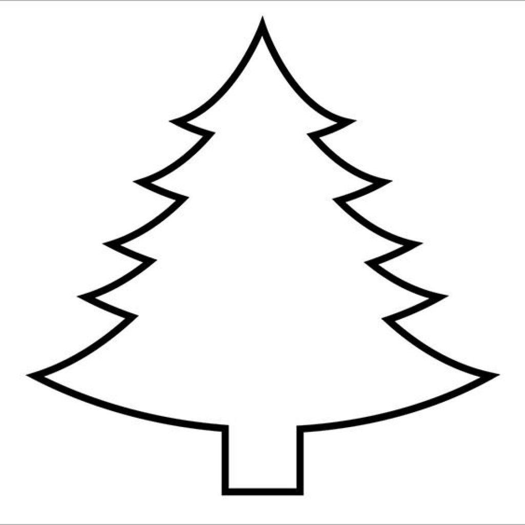Christmas Tree Outline Printable Animal Clipart | House Clipart - Free Printable Christmas Tree Template