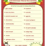 Christmas Word Scramble Printable Christmas Game Diy | Etsy   Christmas Song Scramble Free Printable