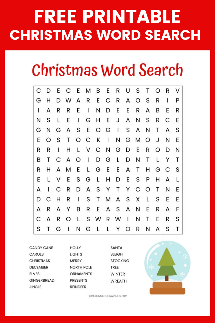Christmas Word Search Free Printable For Kids Or Adults - Free Printable Christmas Puzzles Word Searches