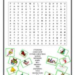 Christmas Wordsearch Worksheet   Free Esl Printable Worksheets Made   Free Printable Christmas Puzzles Word Searches