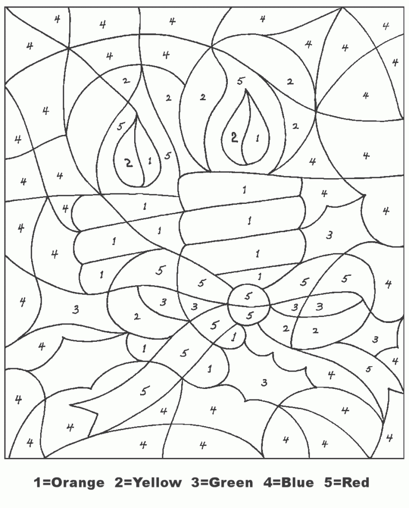 Christmasoring Pagesornumber Numbers Holiday | Coloring Pages - Free Printable Christmas Color By Number Coloring Pages