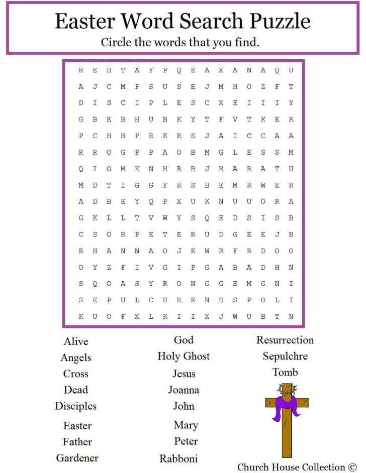 Free Printable Religious Easter Word Searches