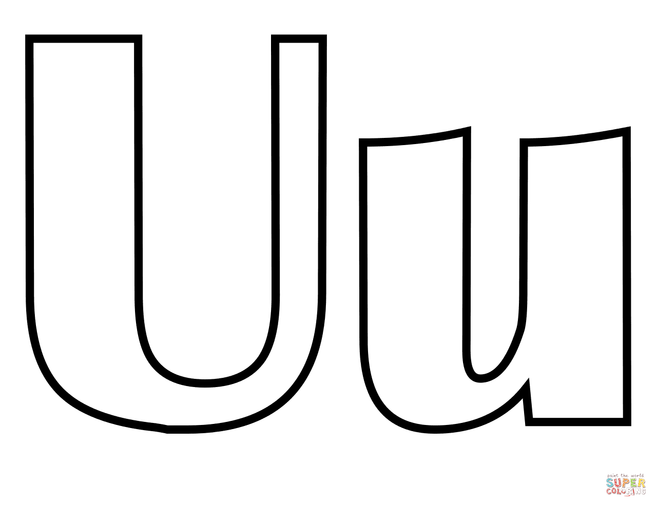 Classic Letter U Coloring Page | Free Printable Coloring Pages - Free Printable Letter U Coloring Pages