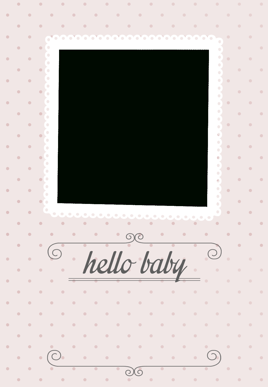 Classic Pink Dotted - Free Printable Birth Announcement Template - Free Printable Baby Announcement Templates