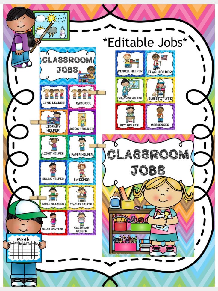 Preschool Classroom Helper Labels Free Printable