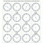 Clock Worksheets   To 1 Minute   Free Printable Time Worksheets For Kindergarten