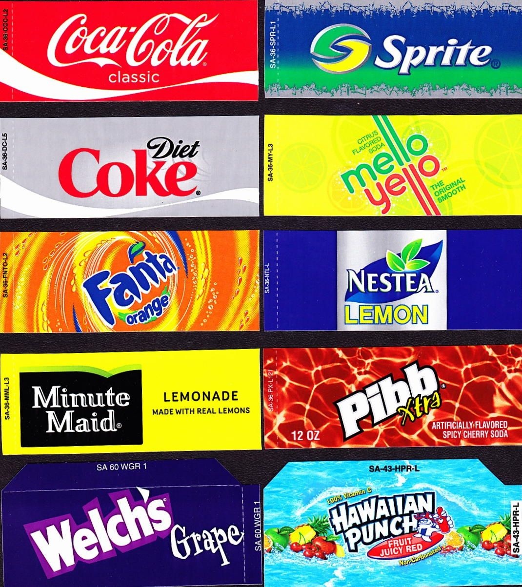 Free Printable Soda Vending Machine Labels - Free Printable