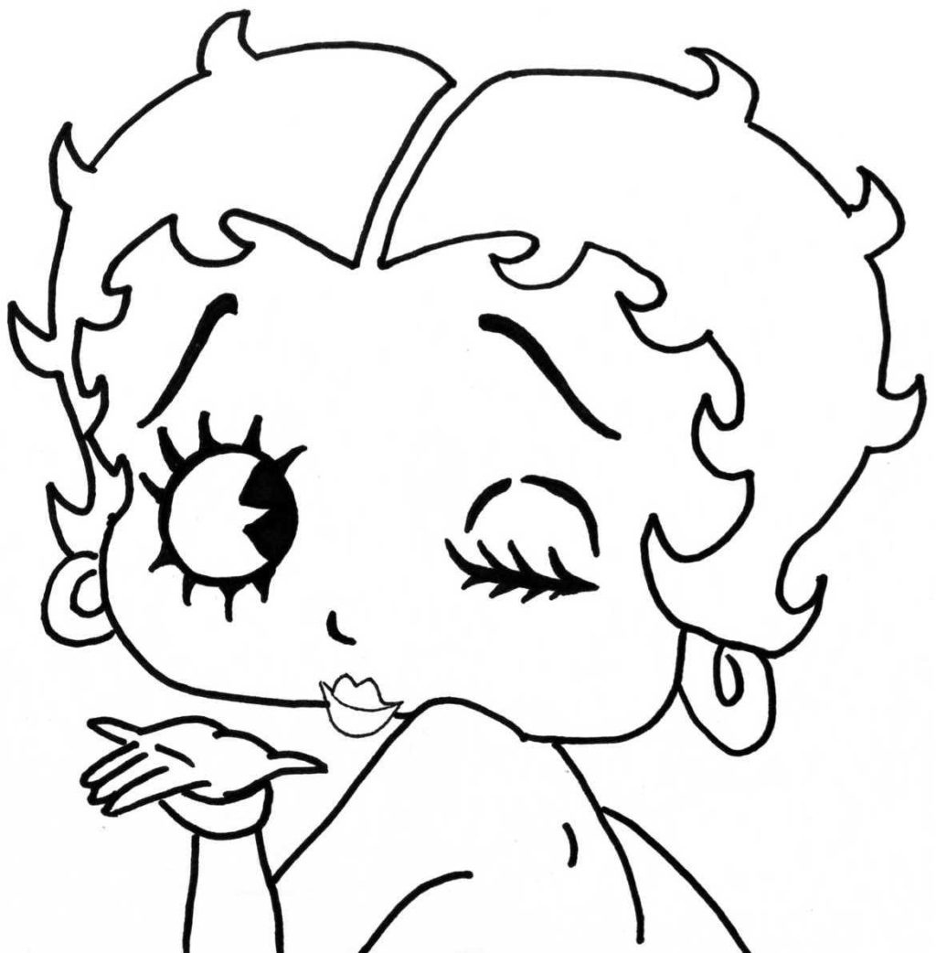 Coloring Book World ~ Bettyp Coloring Pages Cartoon Games Happy - Free Printable Betty Boop