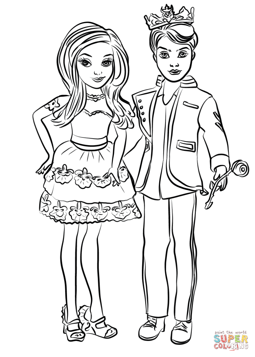 Coloring Book World ~ Descendants Coloring Pages Free Games Disney - Free Printable Descendants Coloring Pages