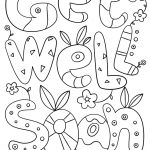 Coloring Book World ~ Get Well Soon Doodle Coloringe Free   Free Printable Get Well Soon Cards