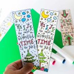 Coloring Christmas Bookmarks Free Printable   Free Printable Bookmarks For Christmas