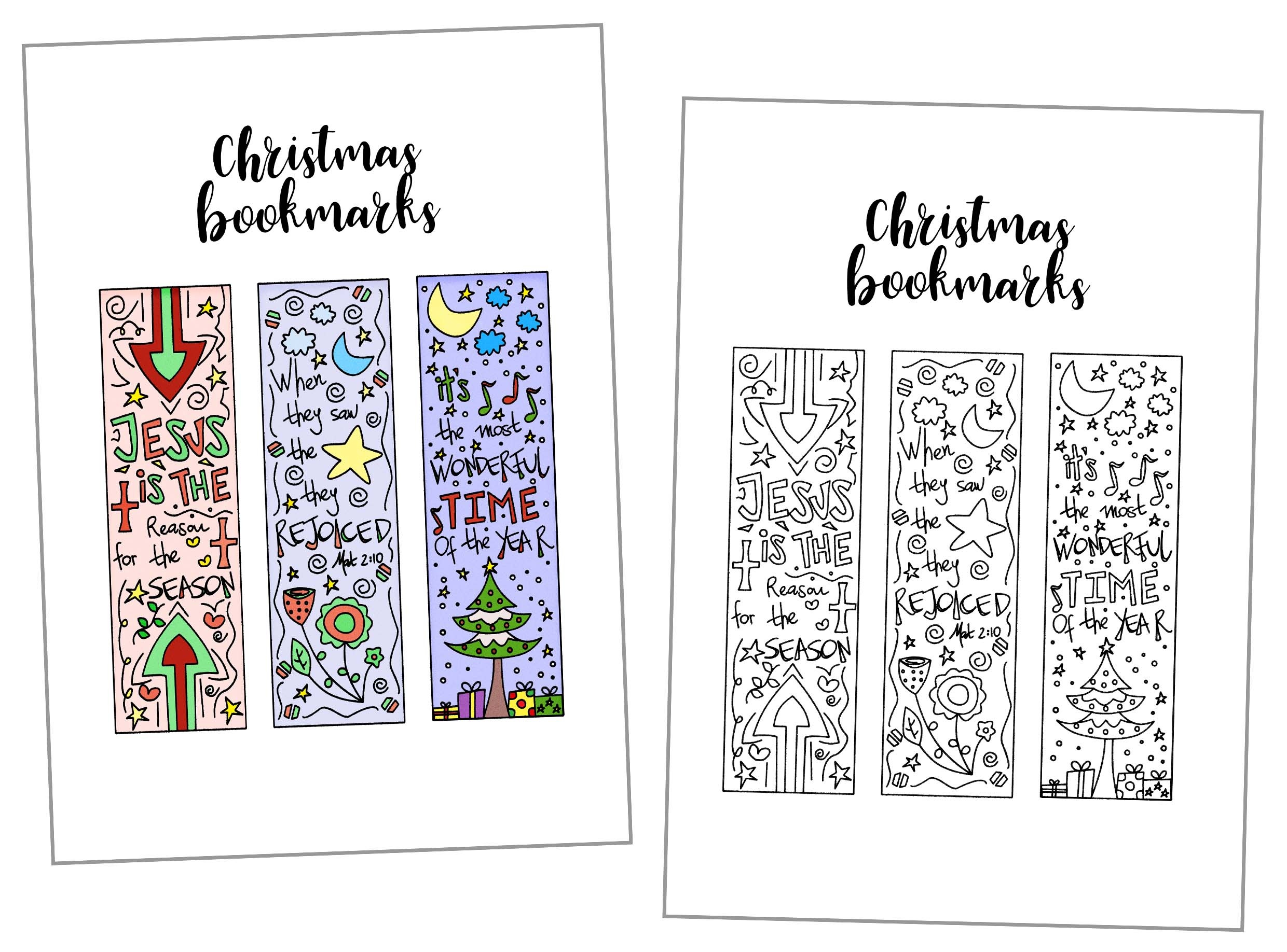 Coloring Christmas Bookmarks Free Printable - Free Printable Christmas Bookmarks To Color