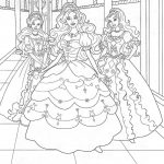 Coloring Ideas : Barbie Coloring Pages Girls Three Princess1   Free Printable Barbie Coloring Pages