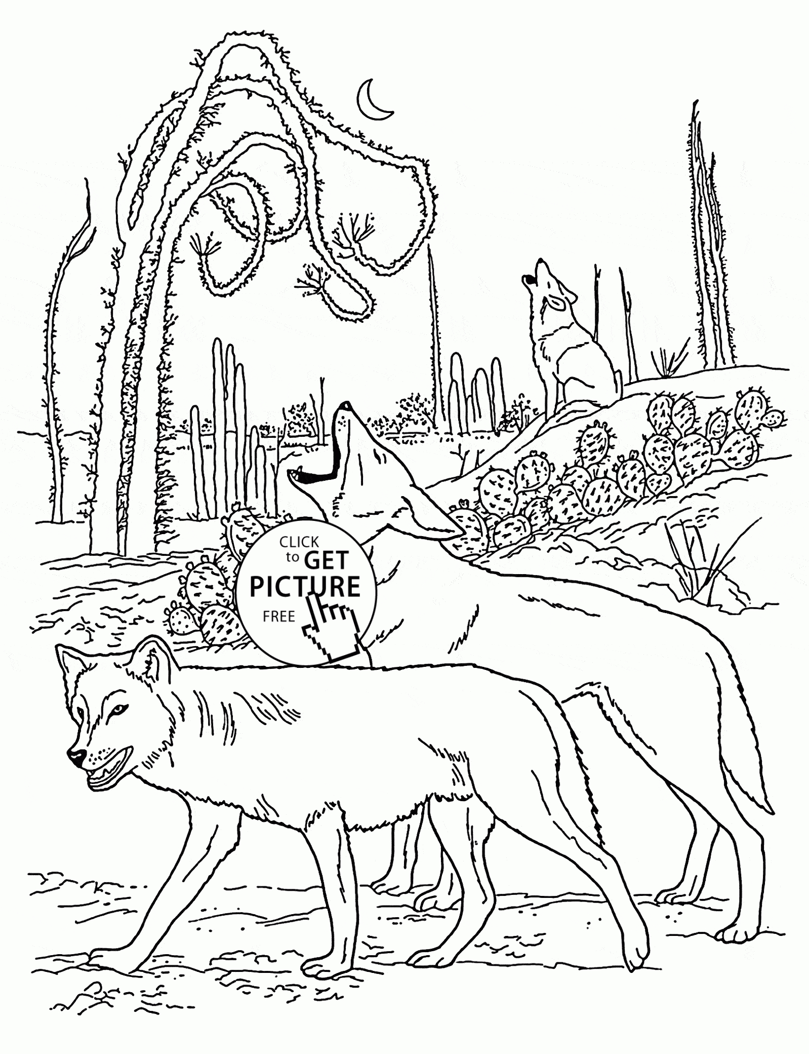 Coloring Ideas : Wild Animalring Sheets Image Inspirations Coyotes - Free Printable Wild Animal Coloring Pages