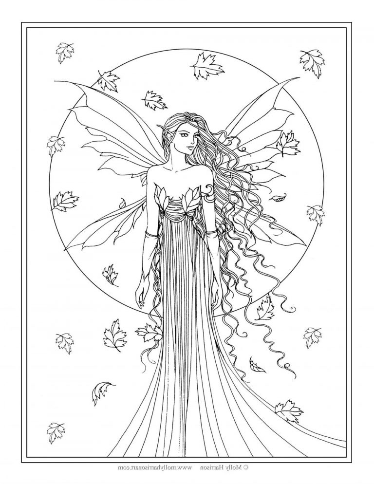 Coloring Page ~ Fairy Coloring Pages For Adults Free Printable - Free