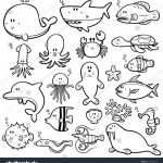 Coloring Page ~ Sea Creaturesing Pages Lovely Dannerchonoles Free   Free Printable Sea Creature Templates