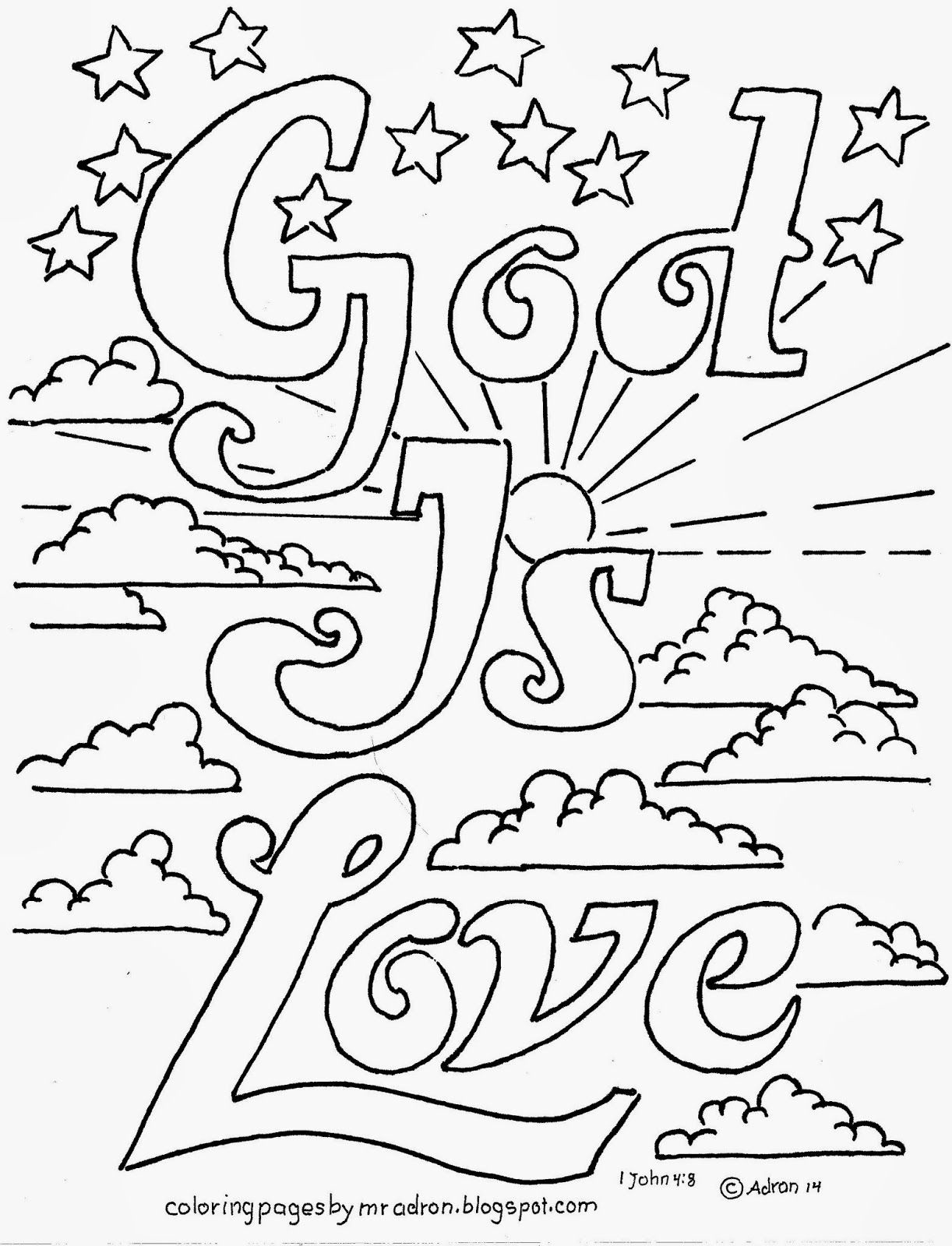 Coloring Pages For Kidsmr. Adron: God Is Love Printable, Free - Free Printable Sunday School Coloring Pages