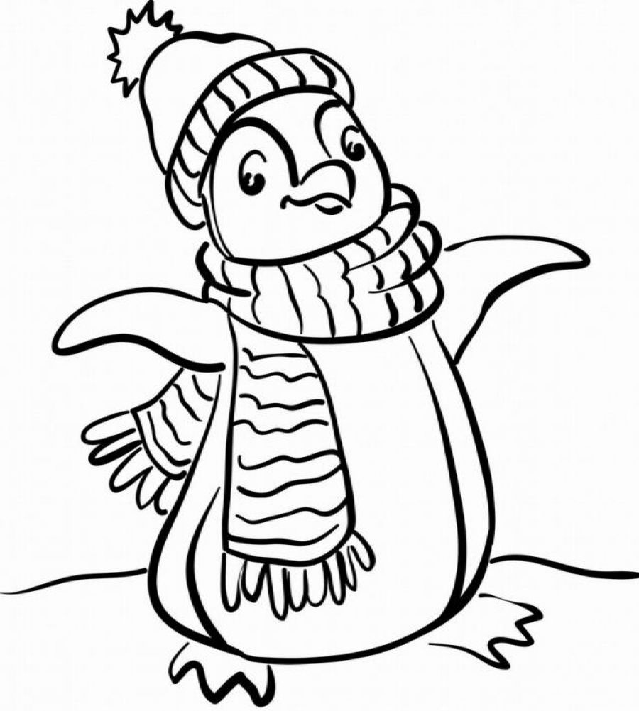 Coloring Pages: Free Penguin Coloring Clip Art Kindergarten Pictures - Free Printable Penguin Books