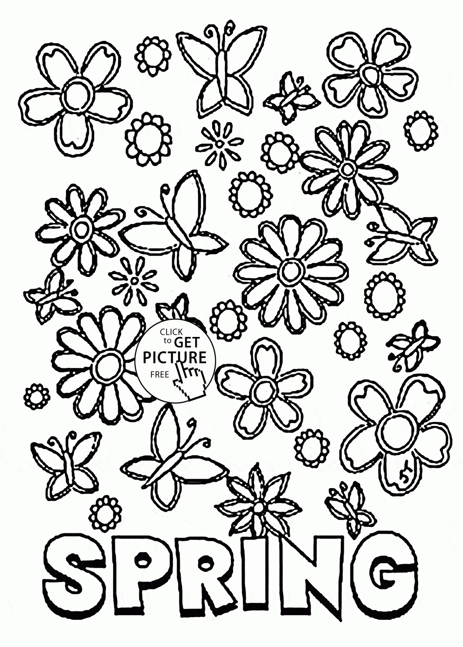 Free Printable Spring Coloring Pages For Adults Free Printable