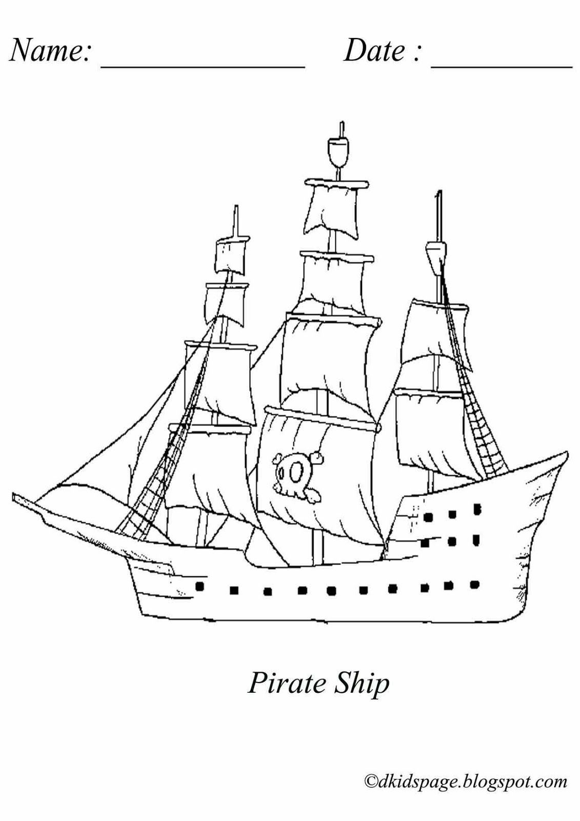 Coloring Picture Of Pirate Ship. Download Free Printable Pirate Ship - Free Printable Boat Pictures